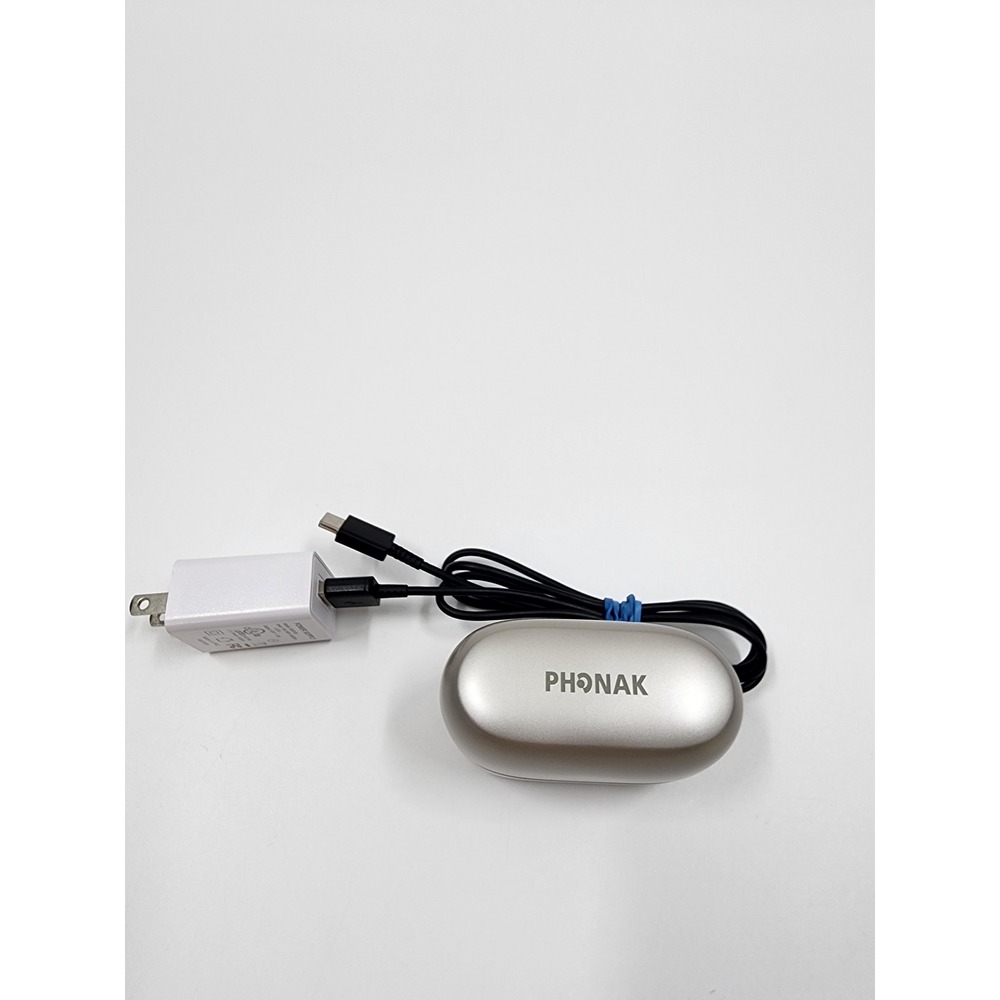 Phonak ChargerGo RICSPH I Hearing Aid Charging Case with Power Adapter Cable